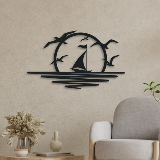 Sunset Sailboat Wall Art – Nautical Decor