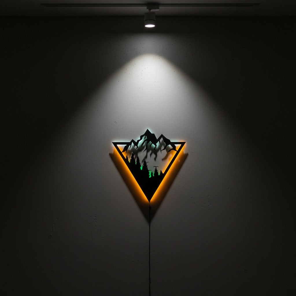 LED Mountain Wall Art – Backlit Nature Decor
