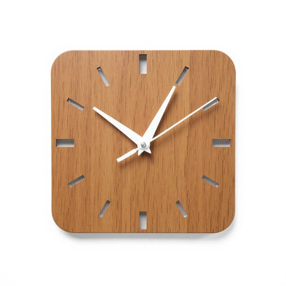 Classic Square Wall Clock - Modern Black Design with Hour Markers