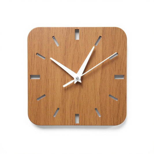 Classic Square Wall Clock - Modern Black Design with Hour Markers