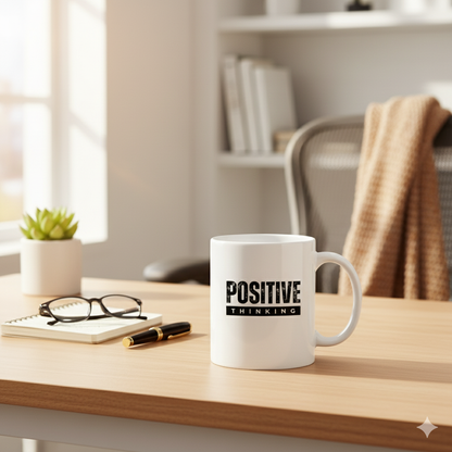 Positive Thinking Motivational Mug - Daily Inspiration Coffee Cup