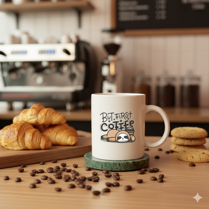 Cute Sloth Mug with Coffee Quote - Perfect for Coffee Lovers