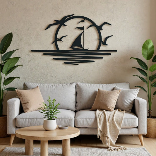 Sunset Sailboat Wall Art – Nautical Decor