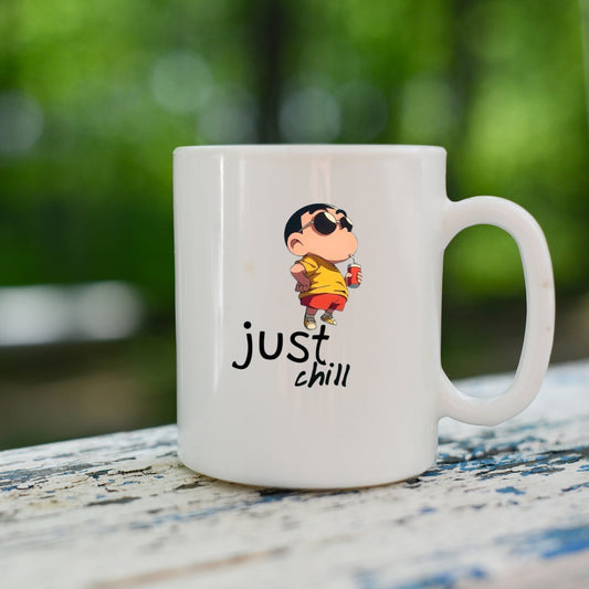 Just Chill Anime Coffee Mug - Cool Cartoon Character Cup