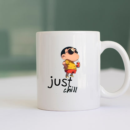 Just Chill Anime Coffee Mug - Cool Cartoon Character Cup