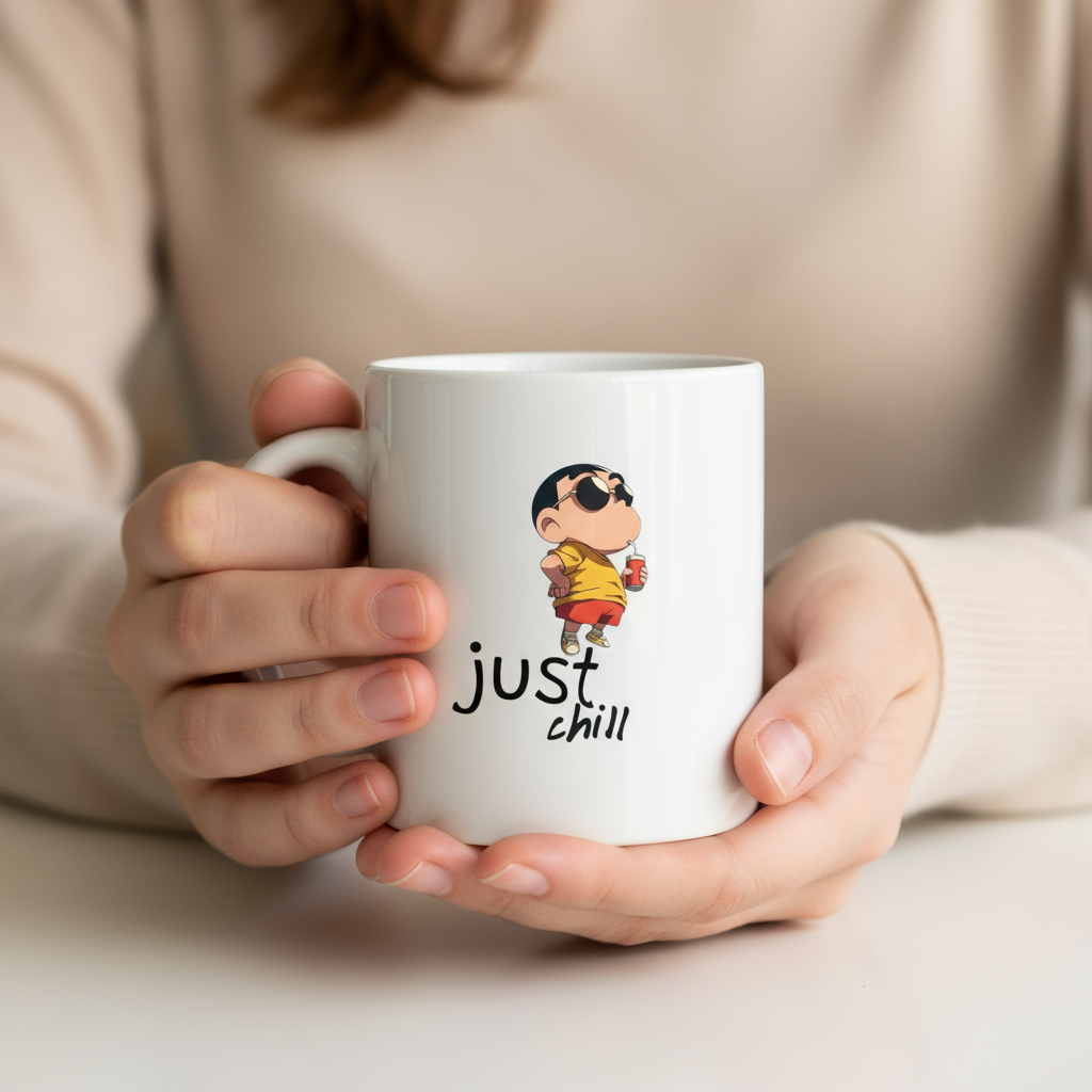Just Chill Anime Coffee Mug - Cool Cartoon Character Cup