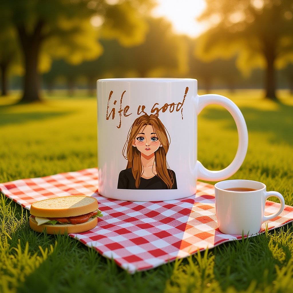 Life is Good Anime Girl Coffee Mug - Positive Vibes Cup