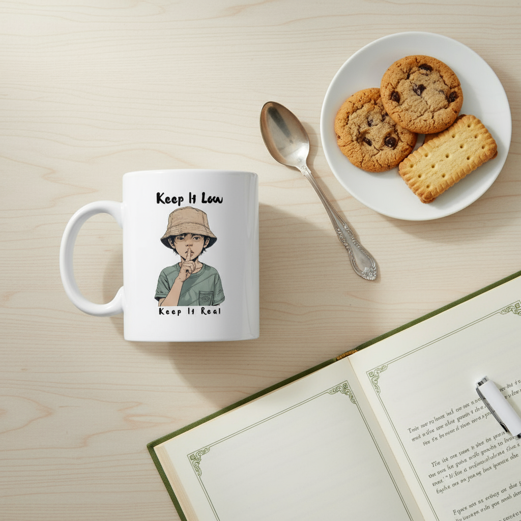 Keep It Low Keep It Real Anime Style Coffee Mug - Streetwear Aesthetic Cup