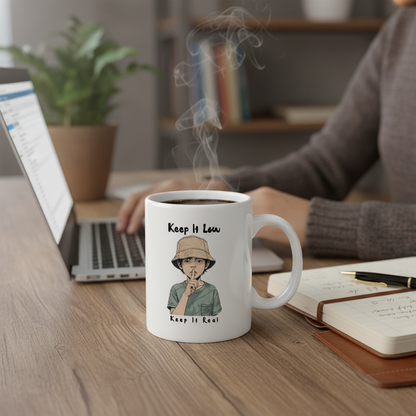 Keep It Low Keep It Real Anime Style Coffee Mug - Streetwear Aesthetic Cup