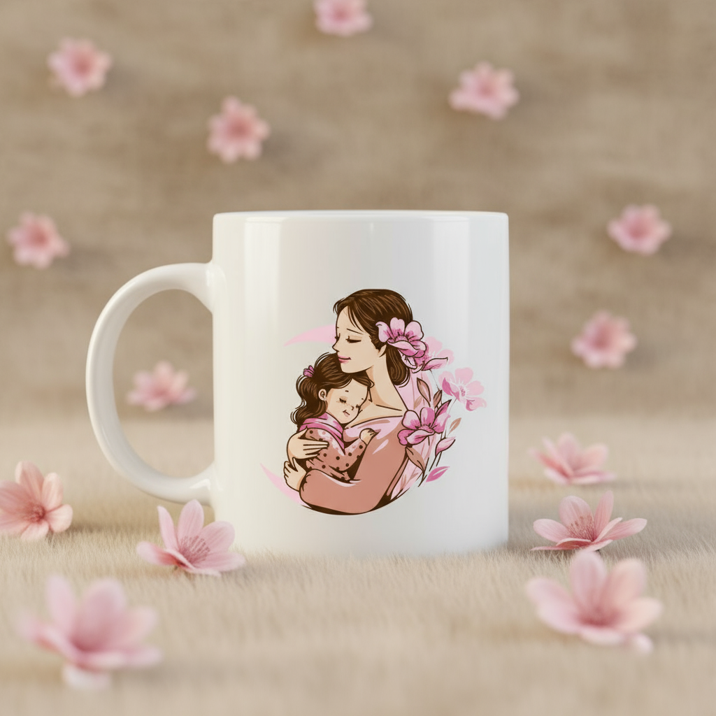 Mother & Daughter Love Mug - Beautiful Mom Baby Coffee Cup